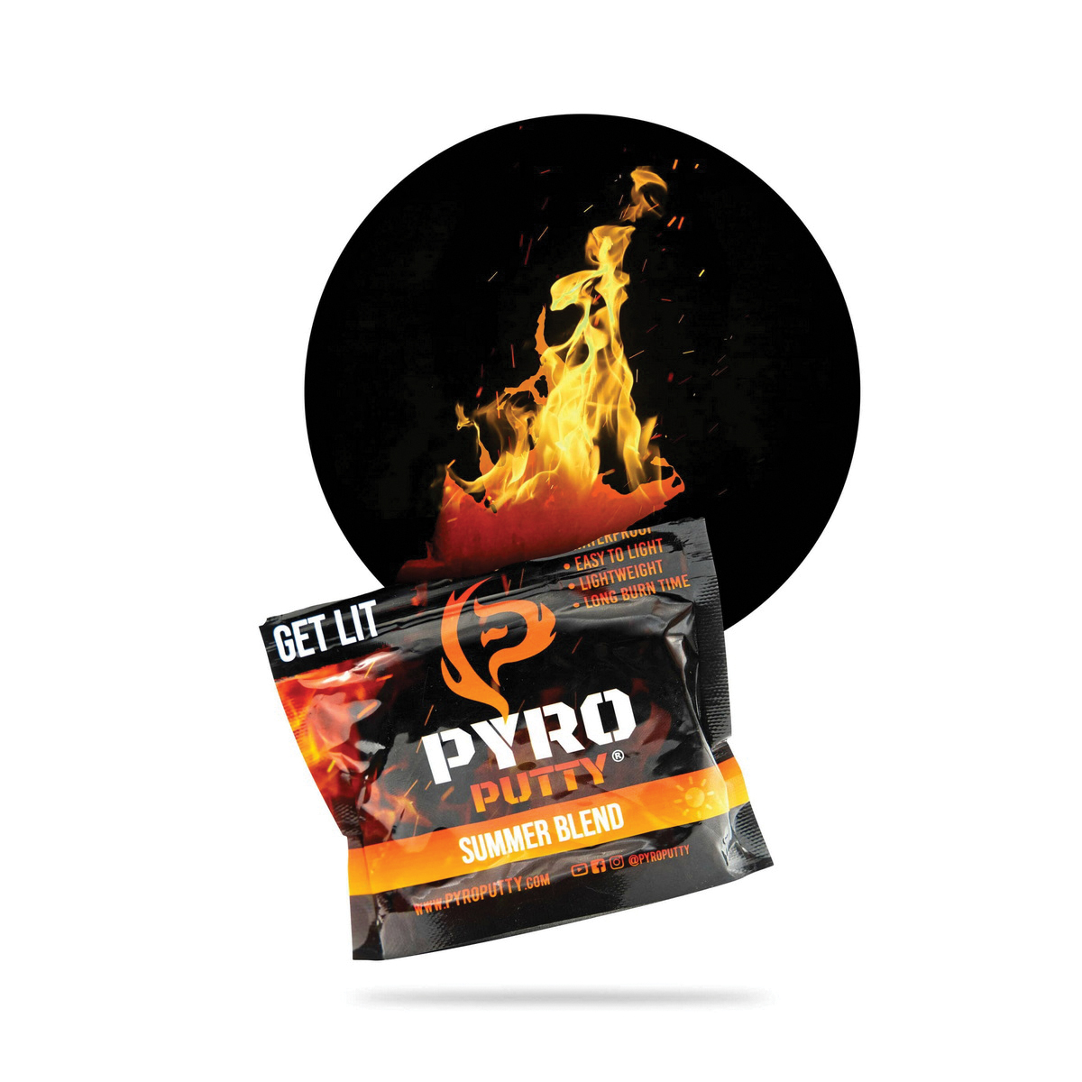 Pyro Putty Summer Blend Fire Staters 2 oz, Orange  - PP2OZS - Phone Skope
