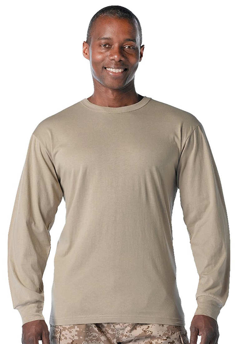 Rothco Rothco Moisture Wicking Long Sleeve T-Shirt - Desert Sand, Small
