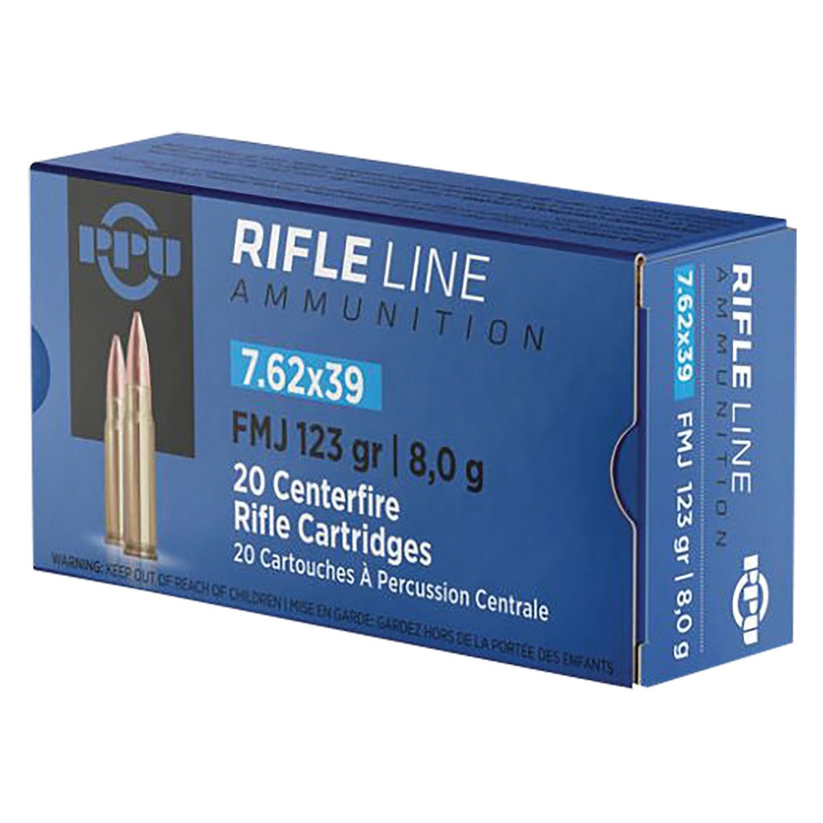 PPU USA Metric Rifle 7.62x39mm 123 gr FMJ 20rds Rifle Ammo for Reliable Performance - PP739F - Prvi Partizan