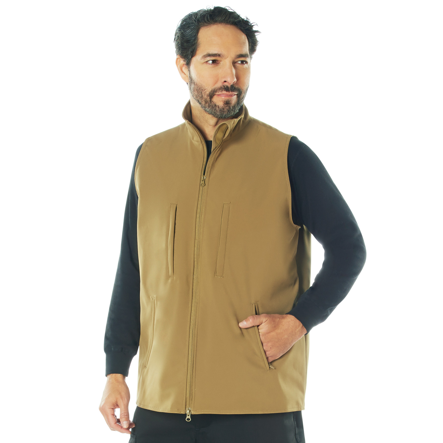 Rothco Rothco V2 Concealed Carry Soft Shell Vest - Coyote Brown, Small