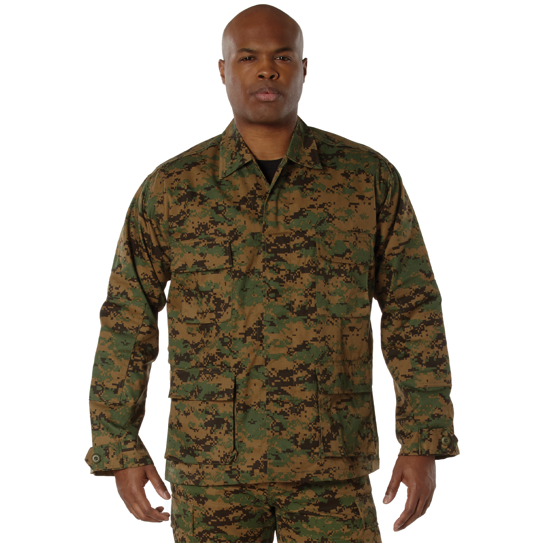Rothco Rothco Digital Camo Bdu Shirt - Woodland Digital Camo, Large