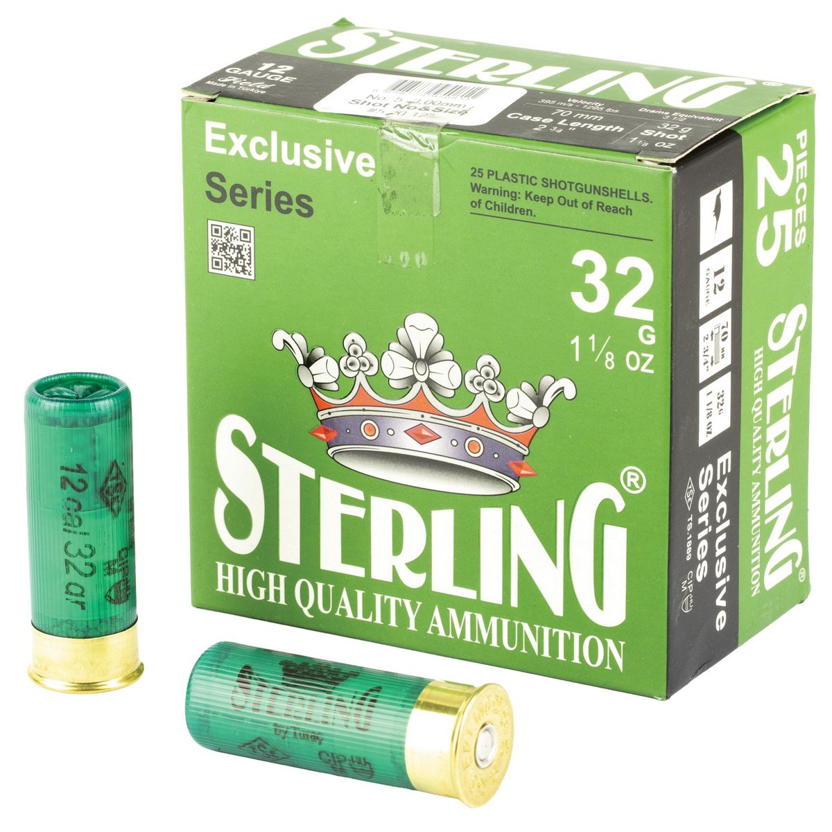 Sterling Exclusive 12 Gauge 2-3/4" #5 Bird 1-1/8 oz 25rds Shotshell - Reliable Bird Hunting - 8698779950811 - Sterling