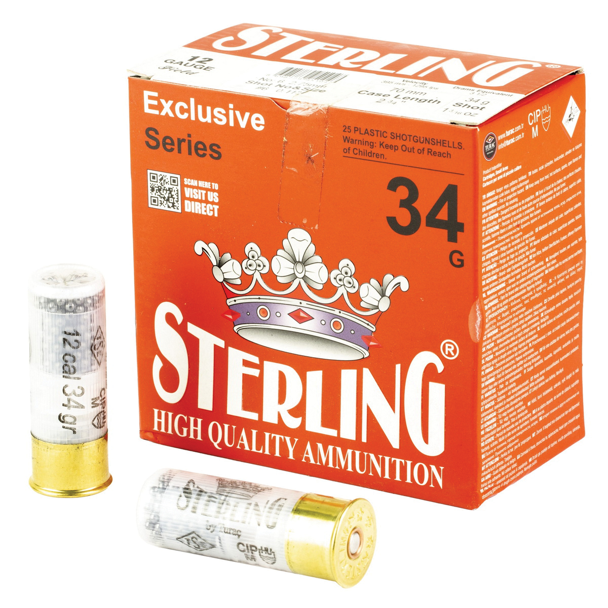 Sterling Exclusive 12 Gauge 2-3/4" #6 Bird 1-3/16 oz 25rds Shotshell - Heavy Birdshot for Game Birds - 8698779951047 - Sterling