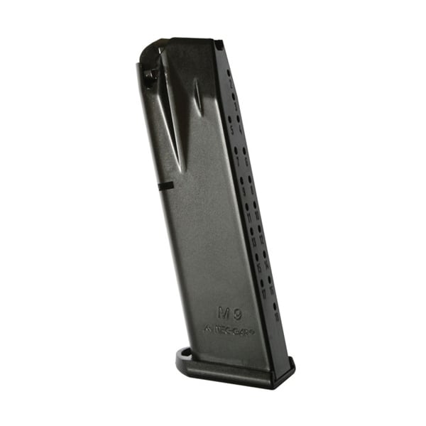 Mec-Gar Beretta 92FS/M9 9mm 18rd Flush Fit Magazine, Anti-Friction Coating - MGPB9218AFC