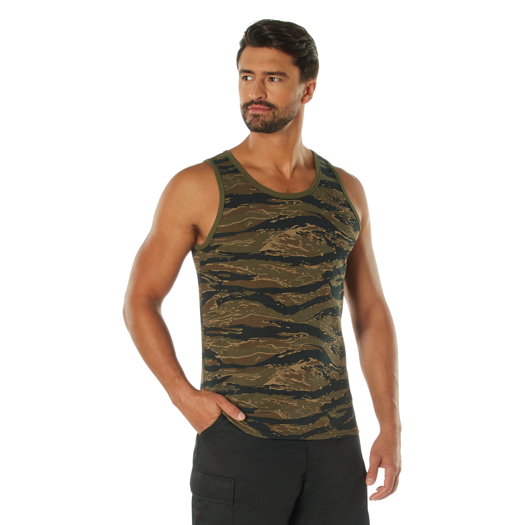 Rothco Rothco Camo Tank Top - Tiger Stripe Camo, Medium