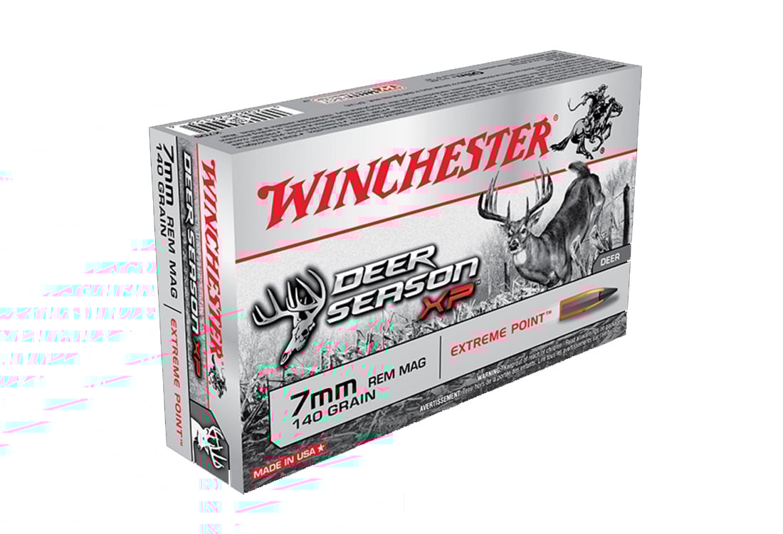 Winchester 7mm Rem Mag 140gr Deer Season XP Ammunition, 20 Rounds Box - X7DS - Winchester