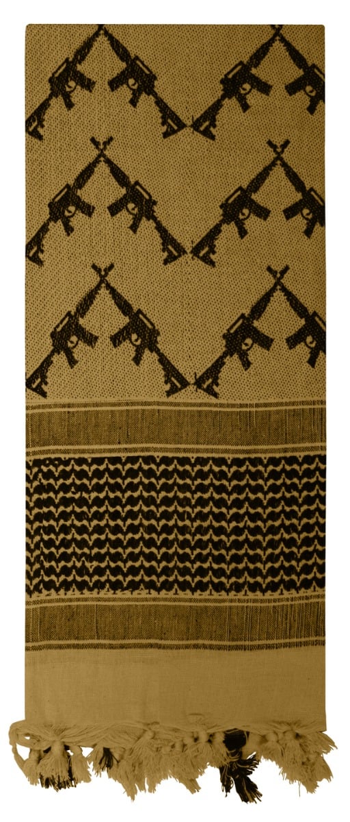 Rothco Rothco Crossed Rifles Shemagh Tactical Desert Keffiyeh Scarf - Coyote Brown