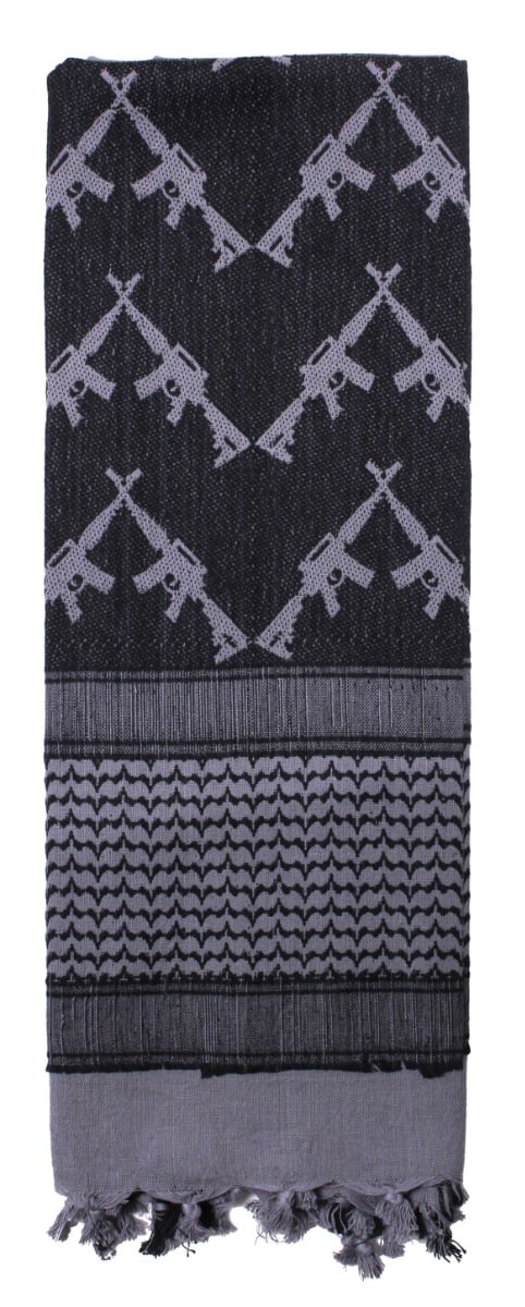 Rothco Rothco Crossed Rifles Shemagh Tactical Desert Keffiyeh Scarf - Grey