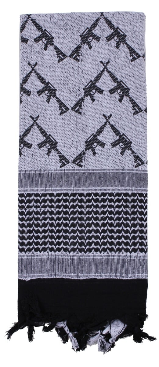 Rothco Rothco Crossed Rifles Shemagh Tactical Desert Keffiyeh Scarf - White