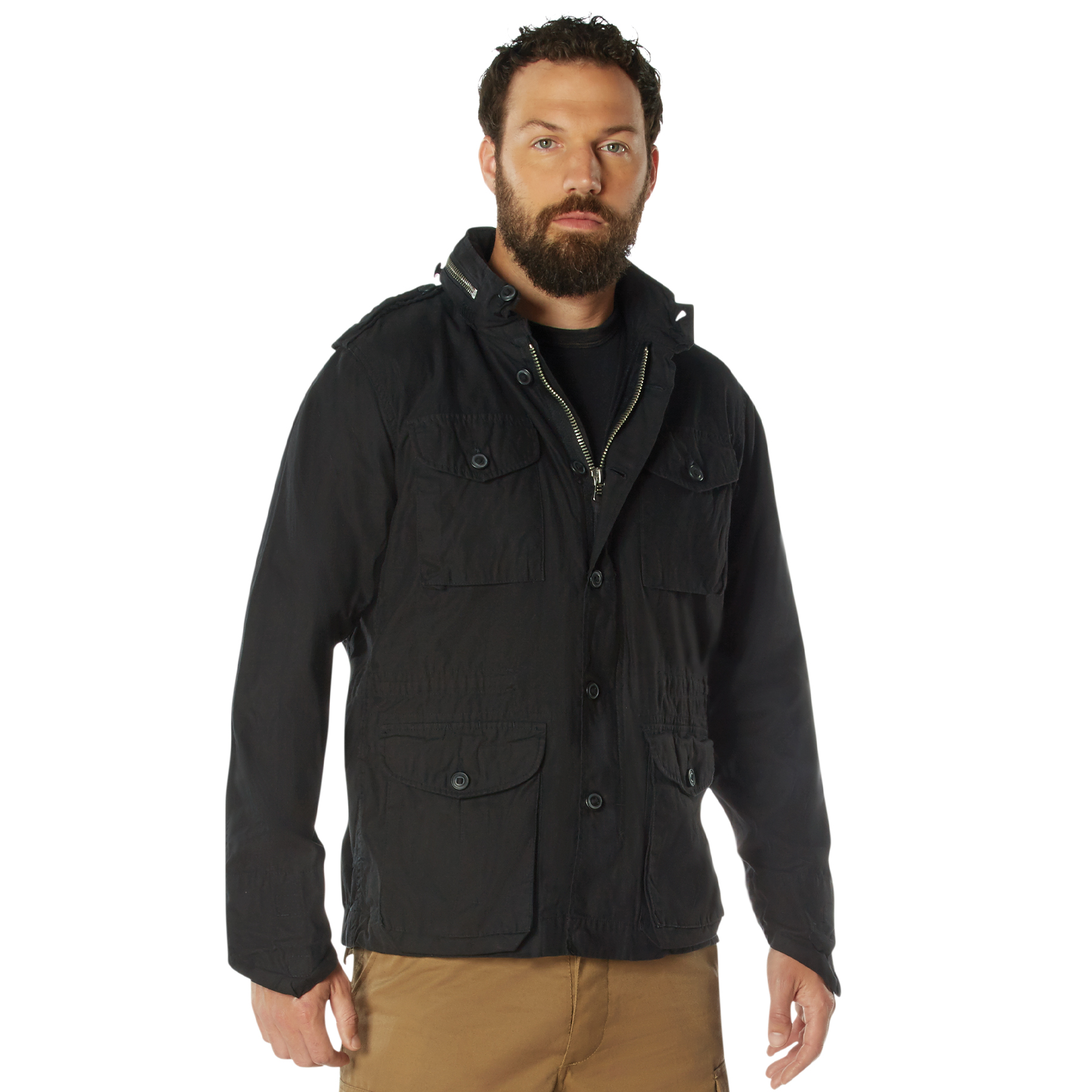 Rothco Rothco Vintage Lightweight M-65 Field Jacket - Black, Small