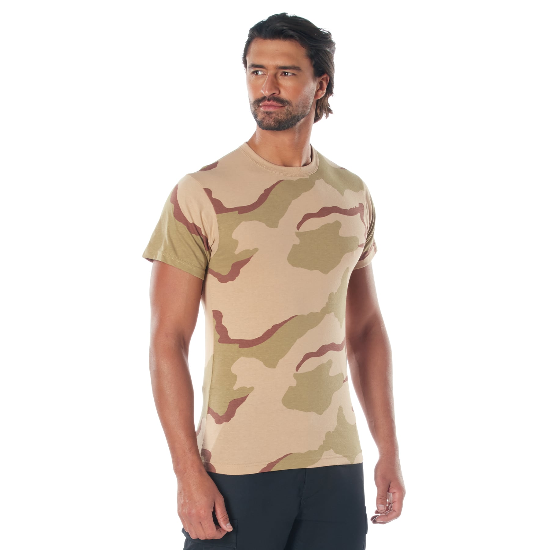 Rothco Camo T-Shirt - Tri-Color Desert Camo, Small