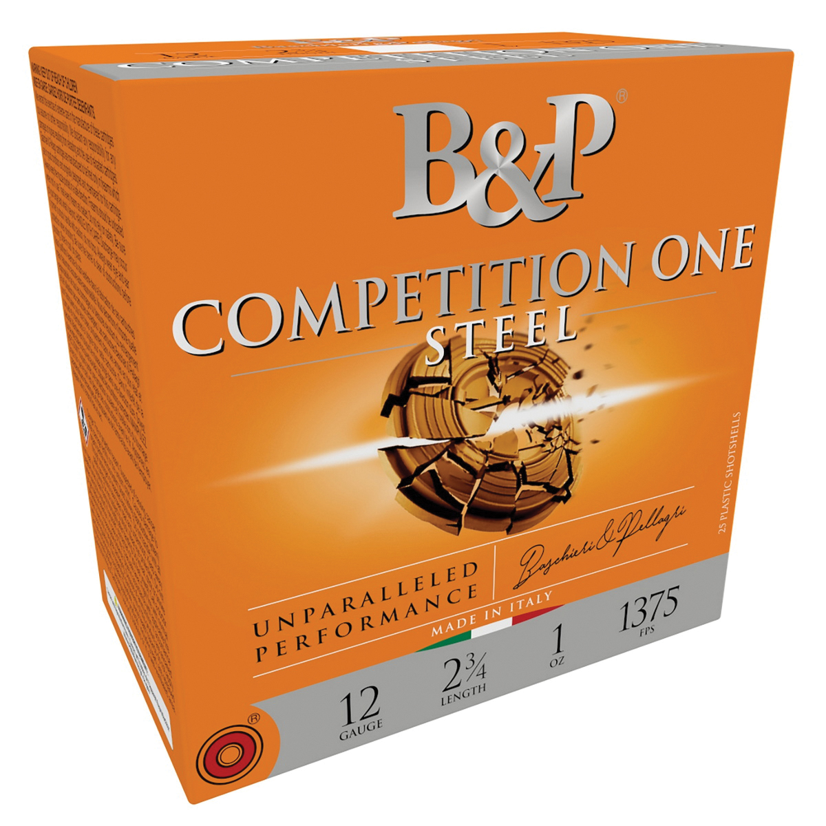 B&P Competition One Steel 12 Gauge 2-3/4" #7.5 1 oz 25rds Shotshell - Steel Shot Target Load - 12B1GCP7 - B&P
