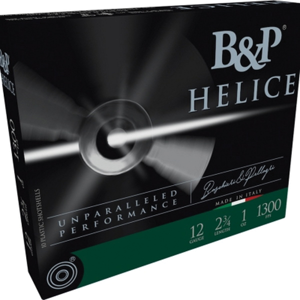 B&P Helice 12 Gauge 2-3/4" #8 1 oz 10rds Shotshell - High Velocity Helice Shotshell - 12B1FE75 - B&P