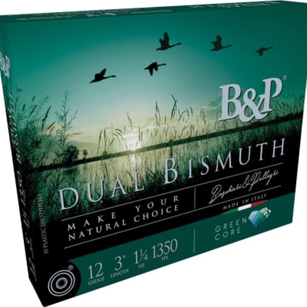 B&P Dual Bismuth 12 Gauge 3" #4/#3 1-1/4 oz 10rds Shotshell - Premium Hunting Shell - 12B4DB43 - B&P