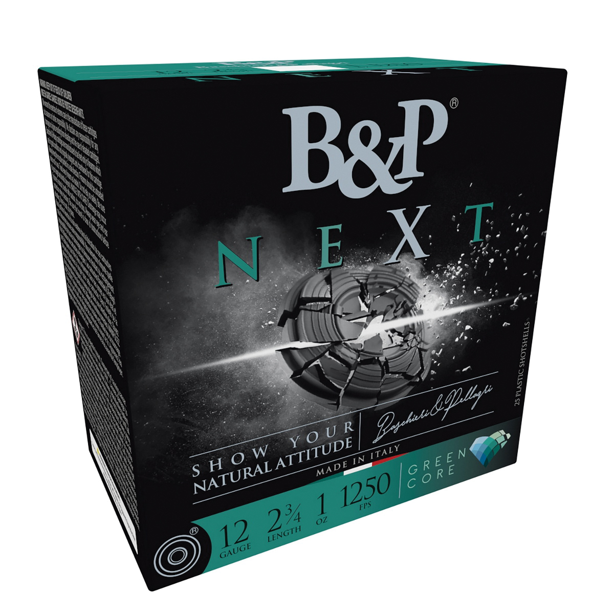 B&P Next 12 Gauge 2-3/4" #8 1 oz 25rds Shotshell - Precision Target Load - 12B1NX8 - B&P