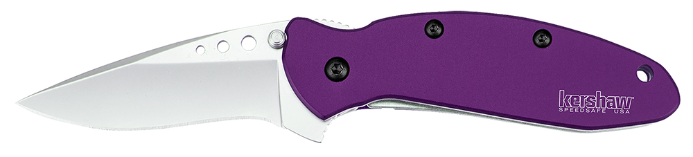 Kershaw Scallion Drop Point Folder Knife, 2.4" - 1620PUR