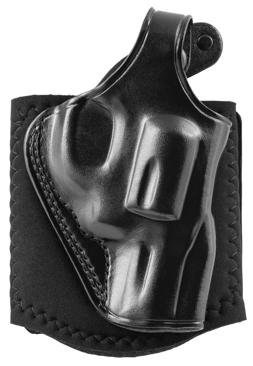 Galco Ankle Glove Holster, Black Leather, S&W J Frame - AG158B - Galco