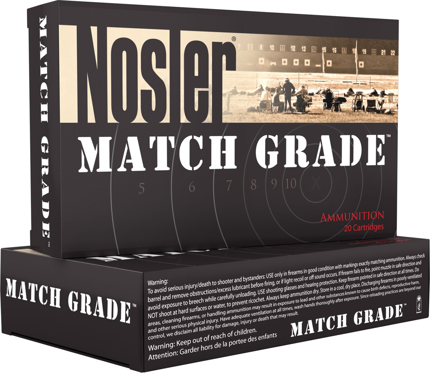 Nosler Match Grade 6.5-284 Norma 140 grain Custom Competition Rifle Ammo, 20/Box - 44166 - Nosler