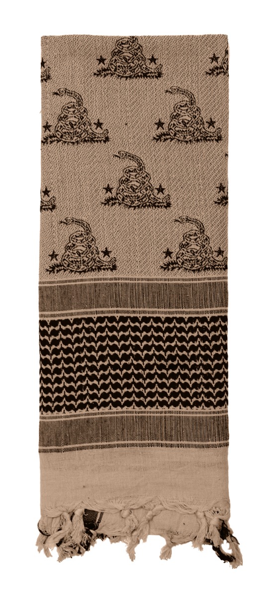 Rothco Rothco Gadsden Snake Shemagh Tactical Desert Scarf - Tan