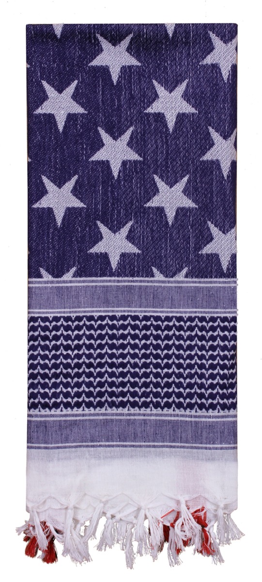 Rothco Rothco Stars And Stripes Us Flag Shemagh Tactical Desert Keffiyeh Scarf - Red - White - Blue