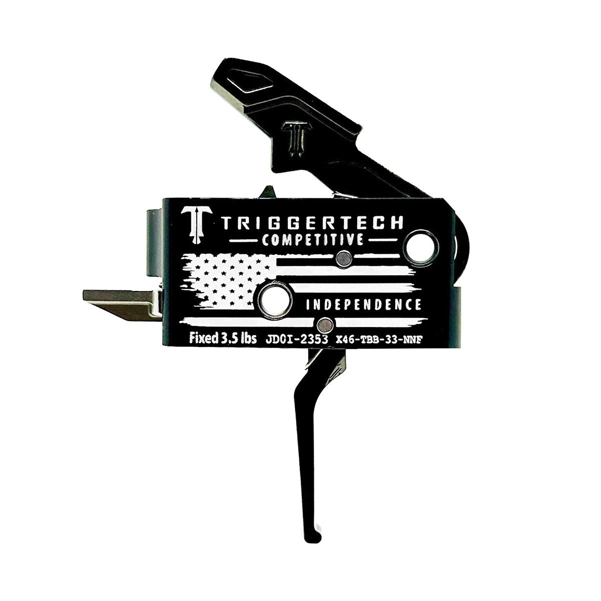 TriggerTech Flat Two-Stage Trigger - Black for Precision Control and Enhanced Performance - X45SBB14TBC - Trigger Tech