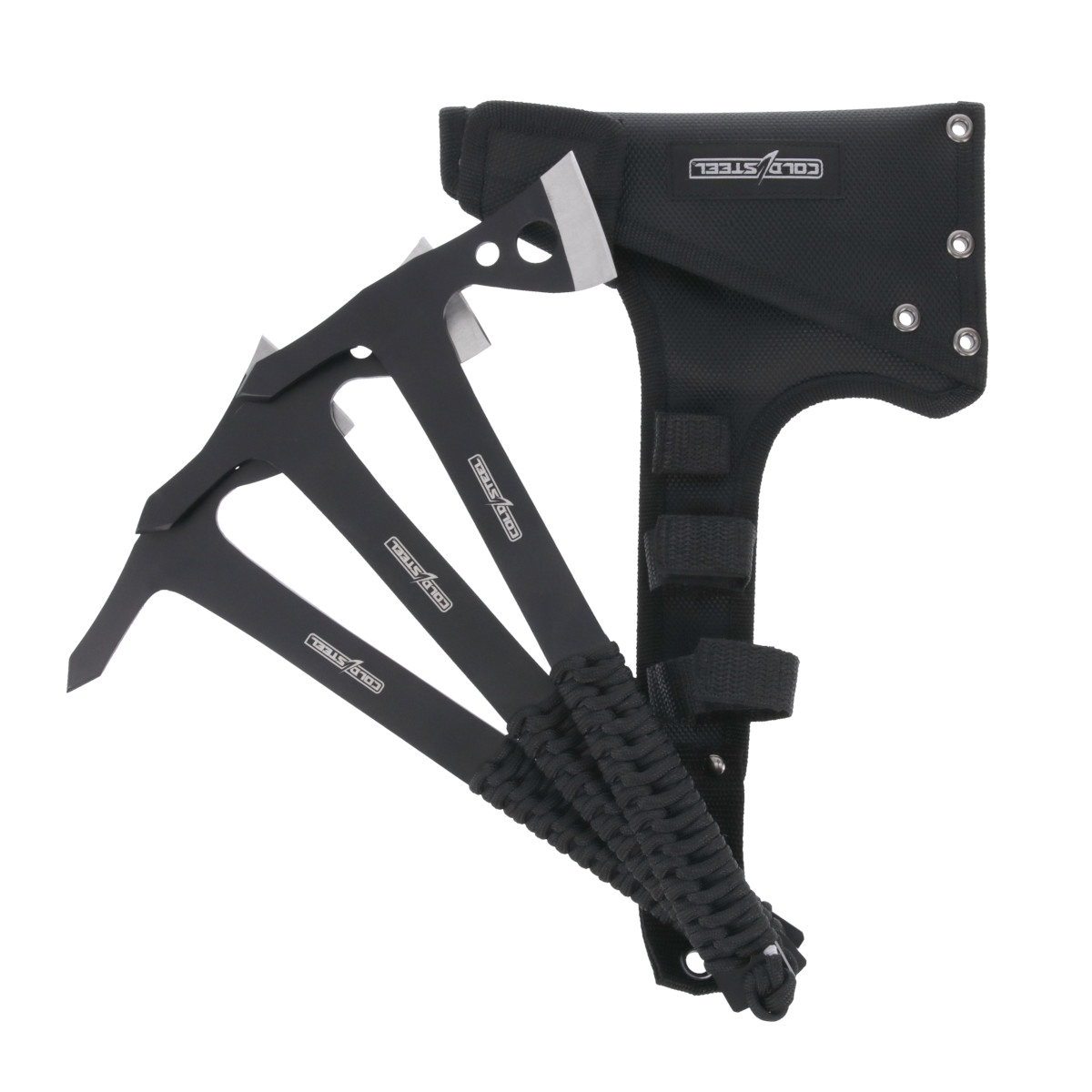 Cold Steel Paracord Wrapped Throwing Axe - Versatile Throwing Axe, Paracord Wrapped Handle for Enhanced Grip - CS-TH-175AX3PK - Cold Steel