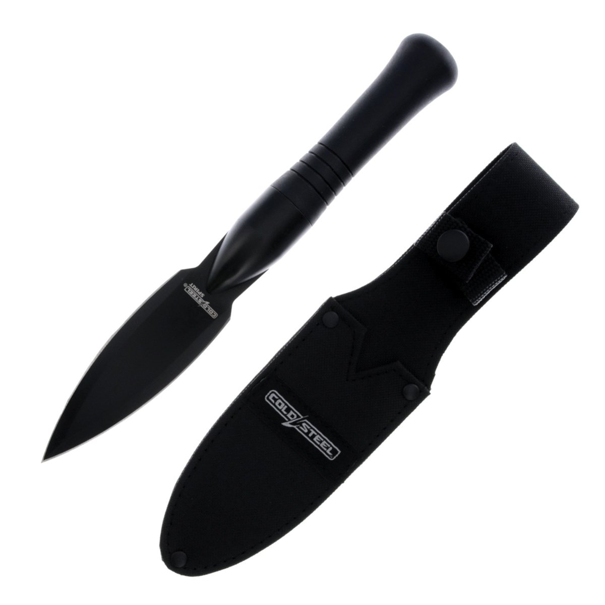 Cold Steel Spirit Spear Head Fixed Blade Knife Spear Point Black - Durable Construction, Ideal for Bushcraft and Survival - CS-TH-FS01NZ - Cold Steel