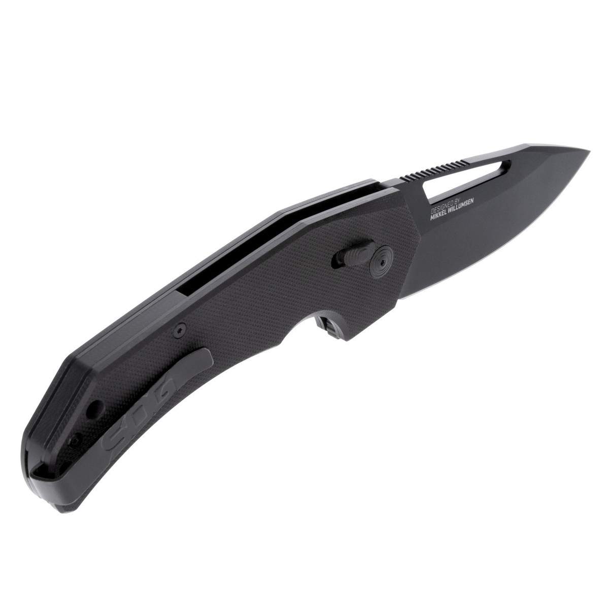 SOG Knives Prohen XR Folding Knife Drop Point Black - Designed for Tactical and EDC Applications - SOG-12-25-01-57 - Sog Knives