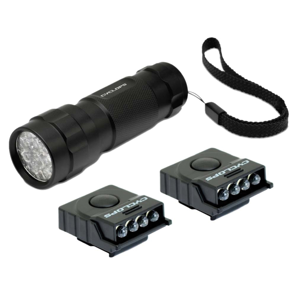 Cyclops LED Flashlight/Hat Clip Combo - 300 lm Multi-Use LED Flashlight and Hat Clip Combo - CYC-FLSHCLIP