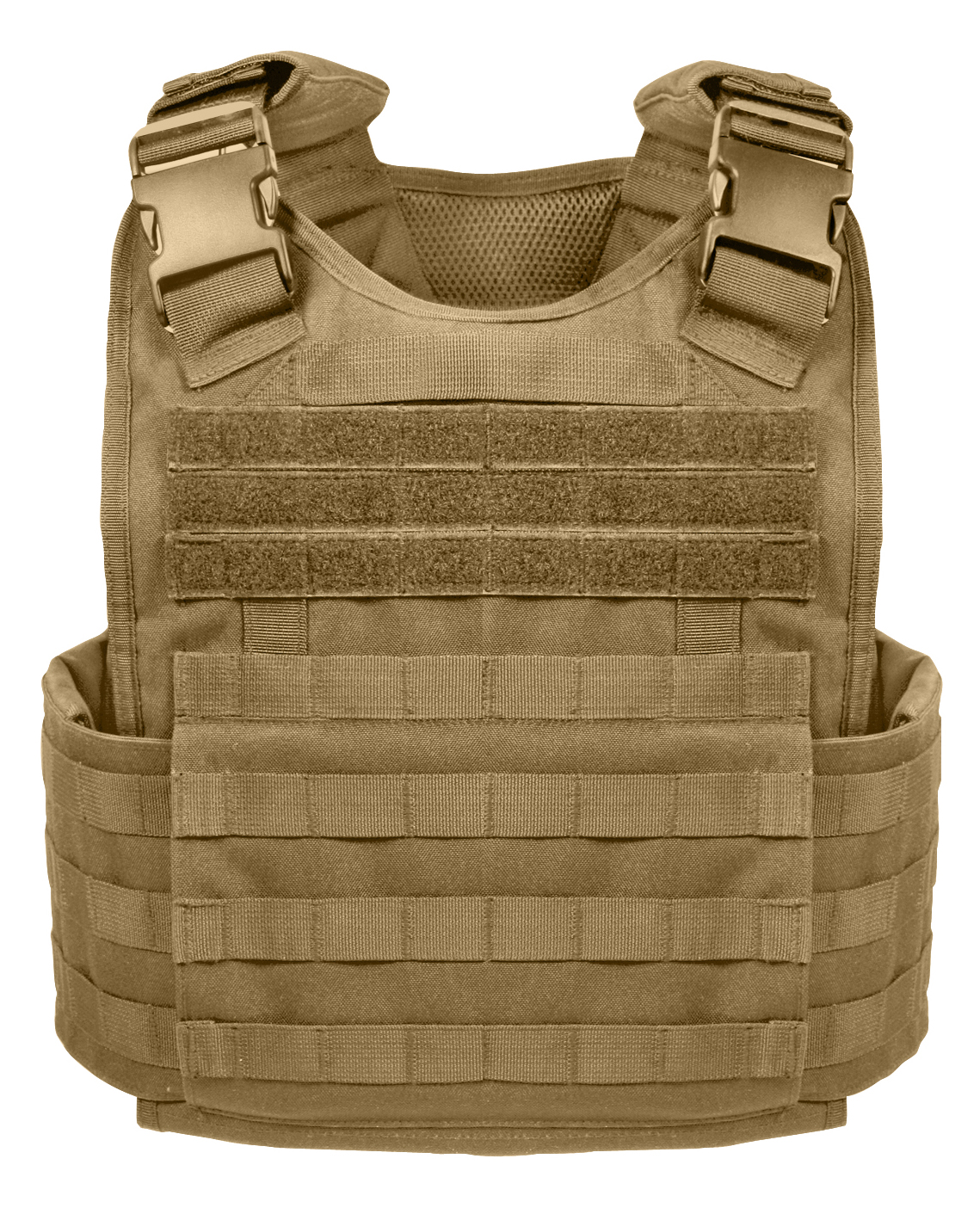 Rothco Molle Plate Carrier Vest - Coyote Brown, 2X-Large - 3X-Large