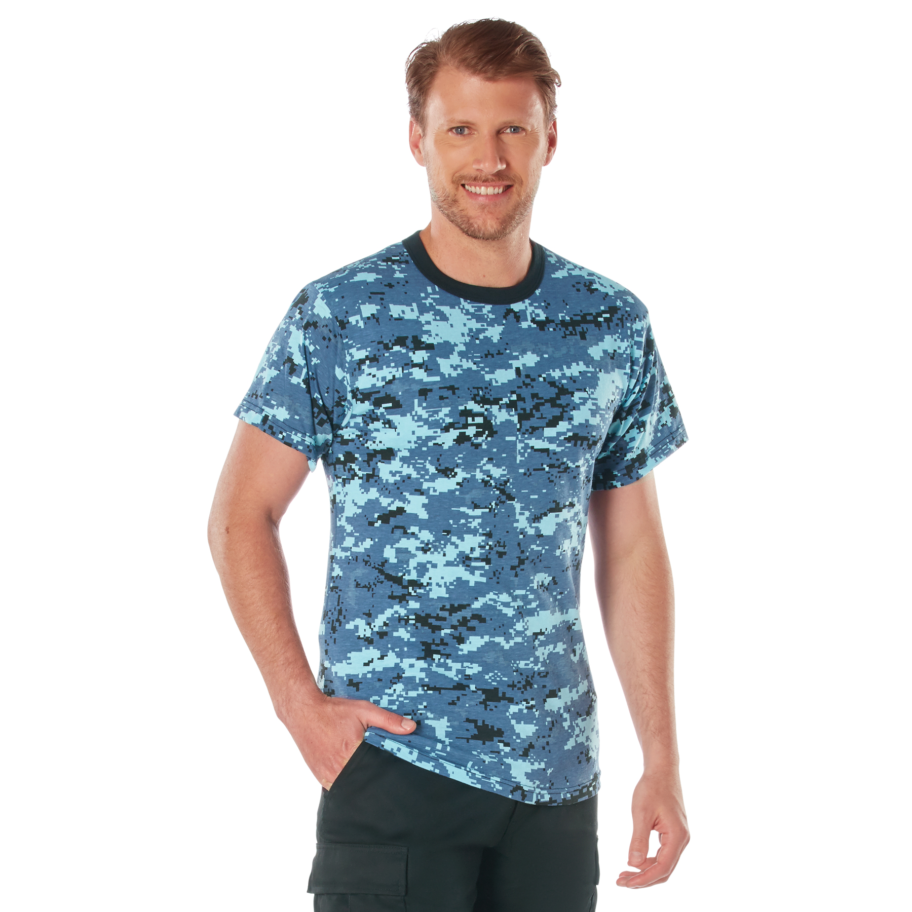 Rothco Rothco Digital Camo T-Shirt - Sky Blue Digital Camo, Medium