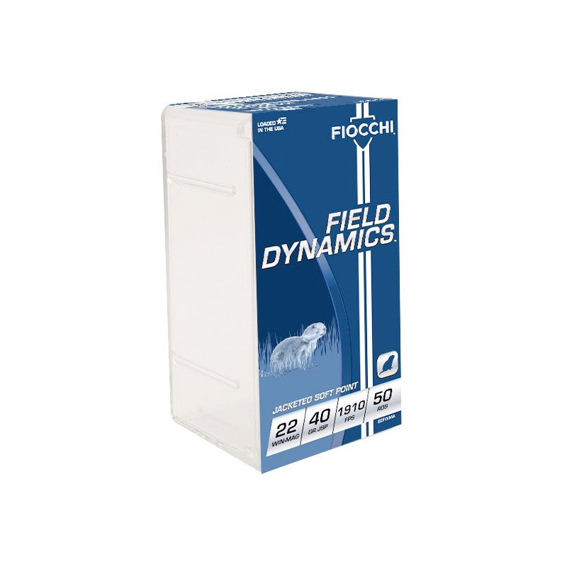 Fiocchi 22 WMR Ammo 40 Grain JSP, 50rds - 22FWMA - Fiocchi