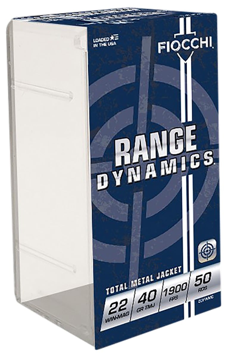 Fiocchi Range Dynamics 22 Magnum 40gr FMJ Ammo, 50rds - 22FWMC - Fiocchi