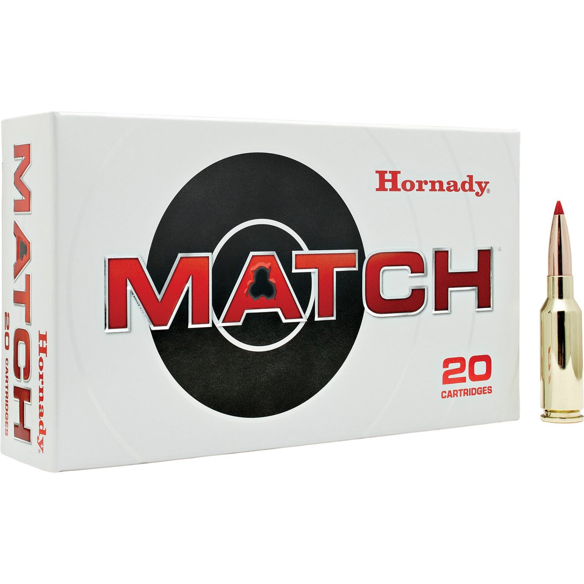 Hornady Match .22 ARC 88 gr ELD-Match 20rds Rifle Ammo for Competitive Shooting - 81543