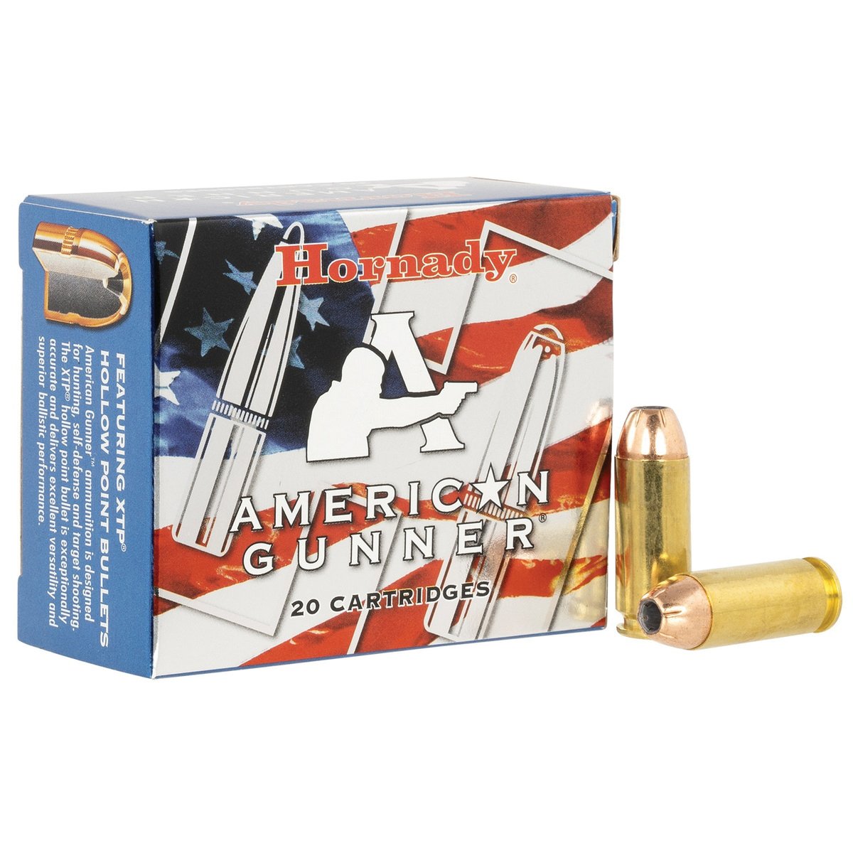 Hornady American Gunner 10mm 155 gr XTP 20rds Handgun Ammo for Accurate and Powerful Shooting - 91224