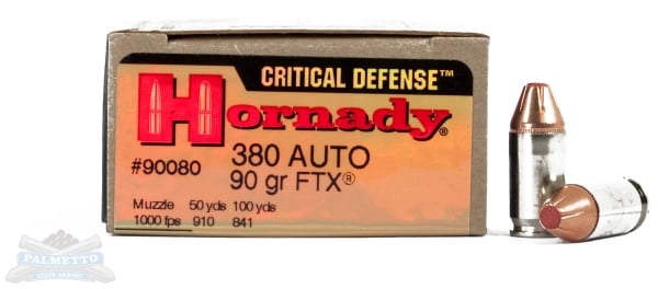 Hornady 380 90gr FTX Critical Defense Ammunition 25rds - 90080 - Hornady