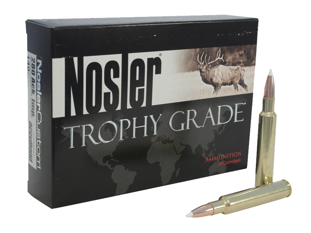 Nosler Trophy Grade 26 Nosler 129 grain AccuBond Long Range Rifle Ammo, 20/Box - 60110 - Nosler