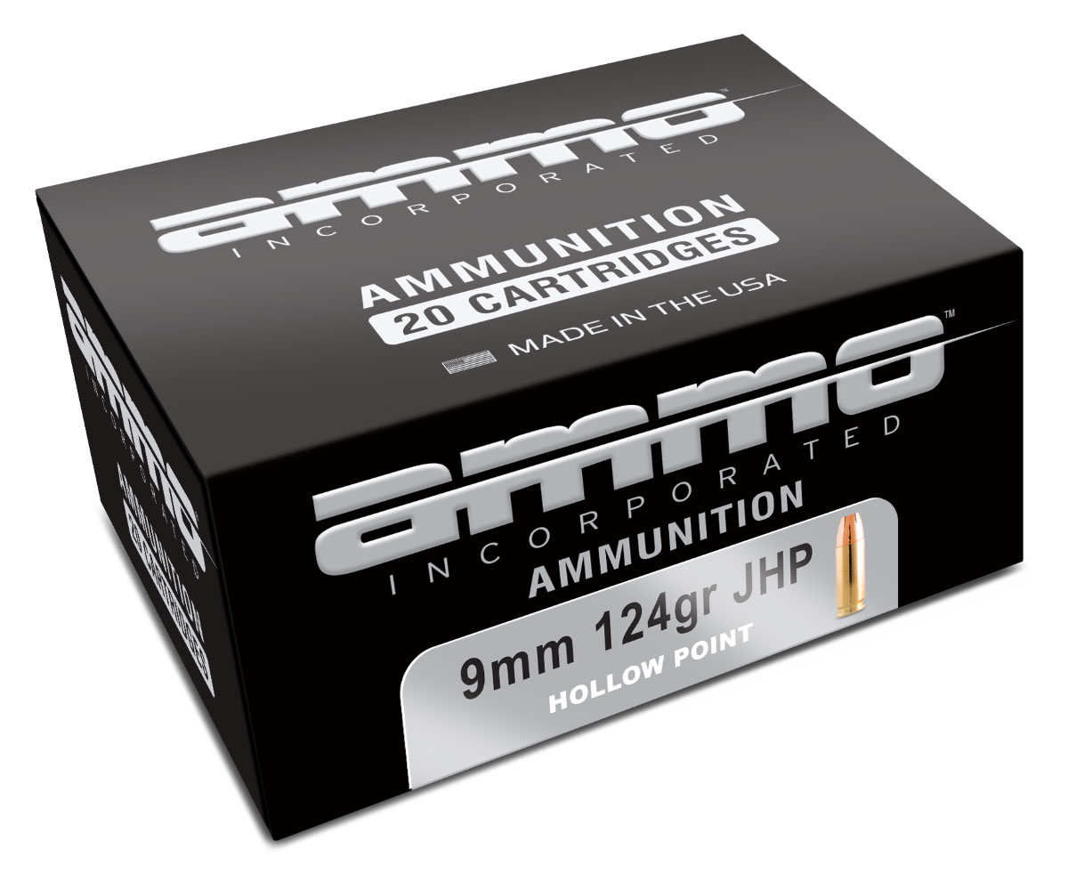 Ammo Inc Signature 9mm Ammo 124 Grain JHP, 20rds - Ammo Inc