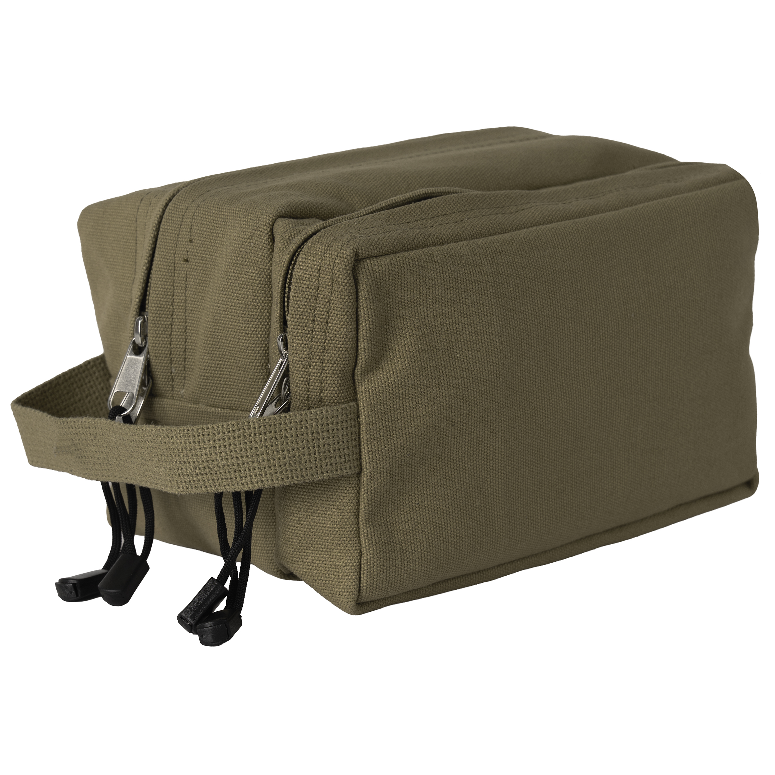 Rothco Rothco Canvas Dual Compartment Travel Kit - Olive Drab