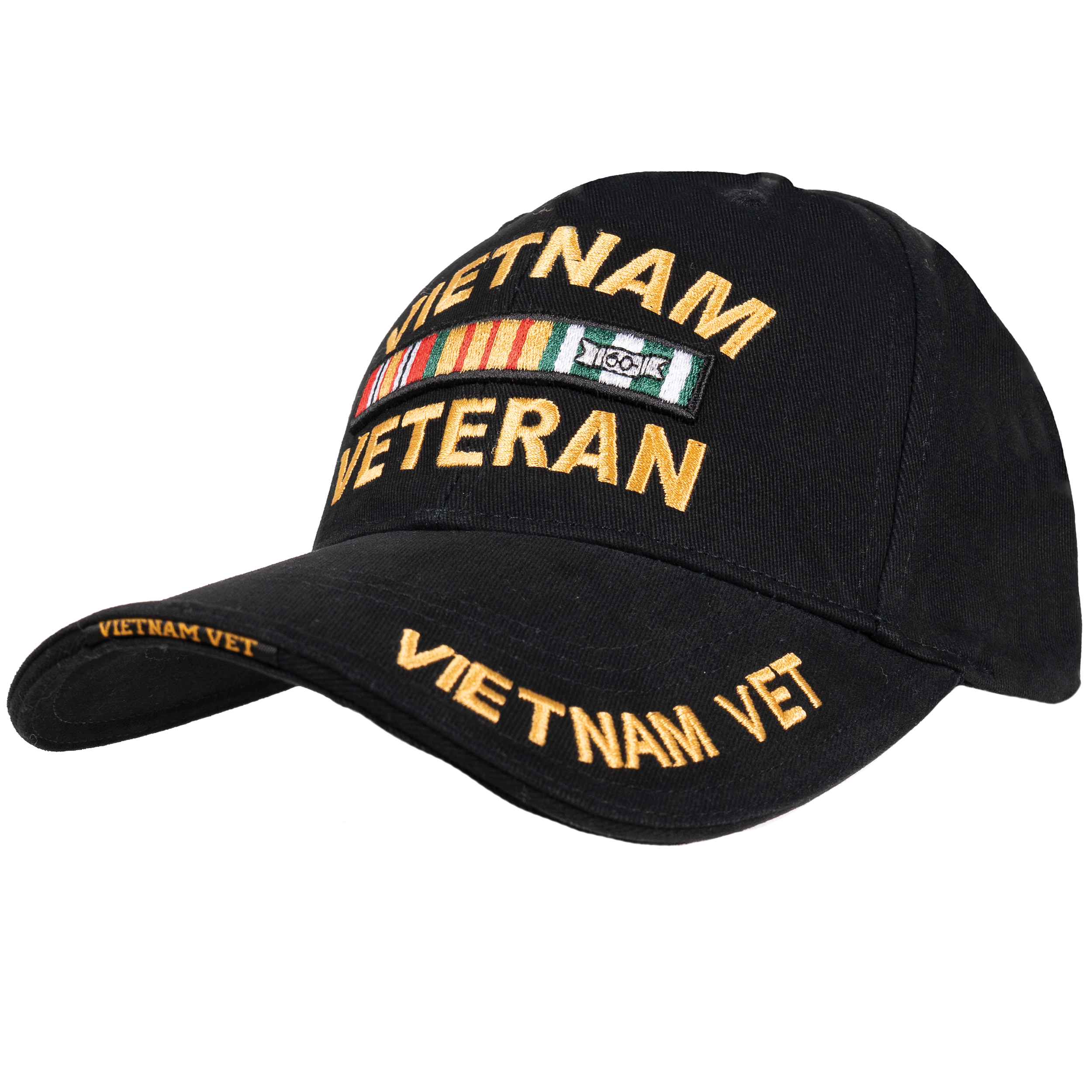Rothco Rothco Deluxe Low Profile Vietnam Veteran Insignia Cap - Black