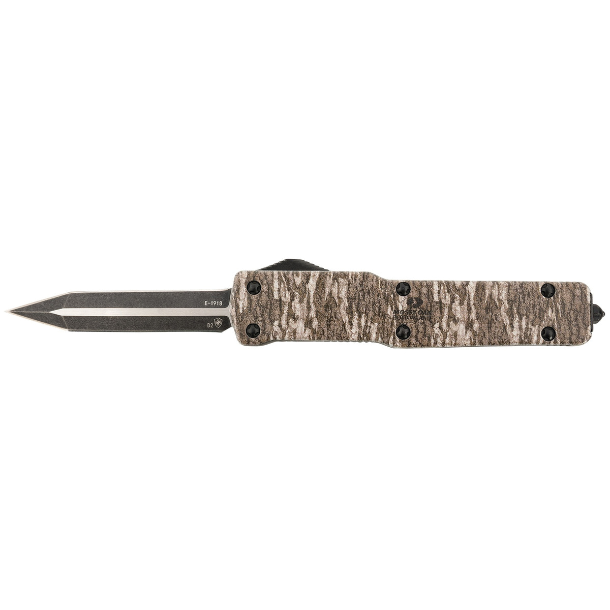 Templar Knife Premium Lightweight Folding/OTF Knife Dagger Mossy Oak Bottomland Aged Camo - Reliable and Durable - MAMOB121 - Templar Knife