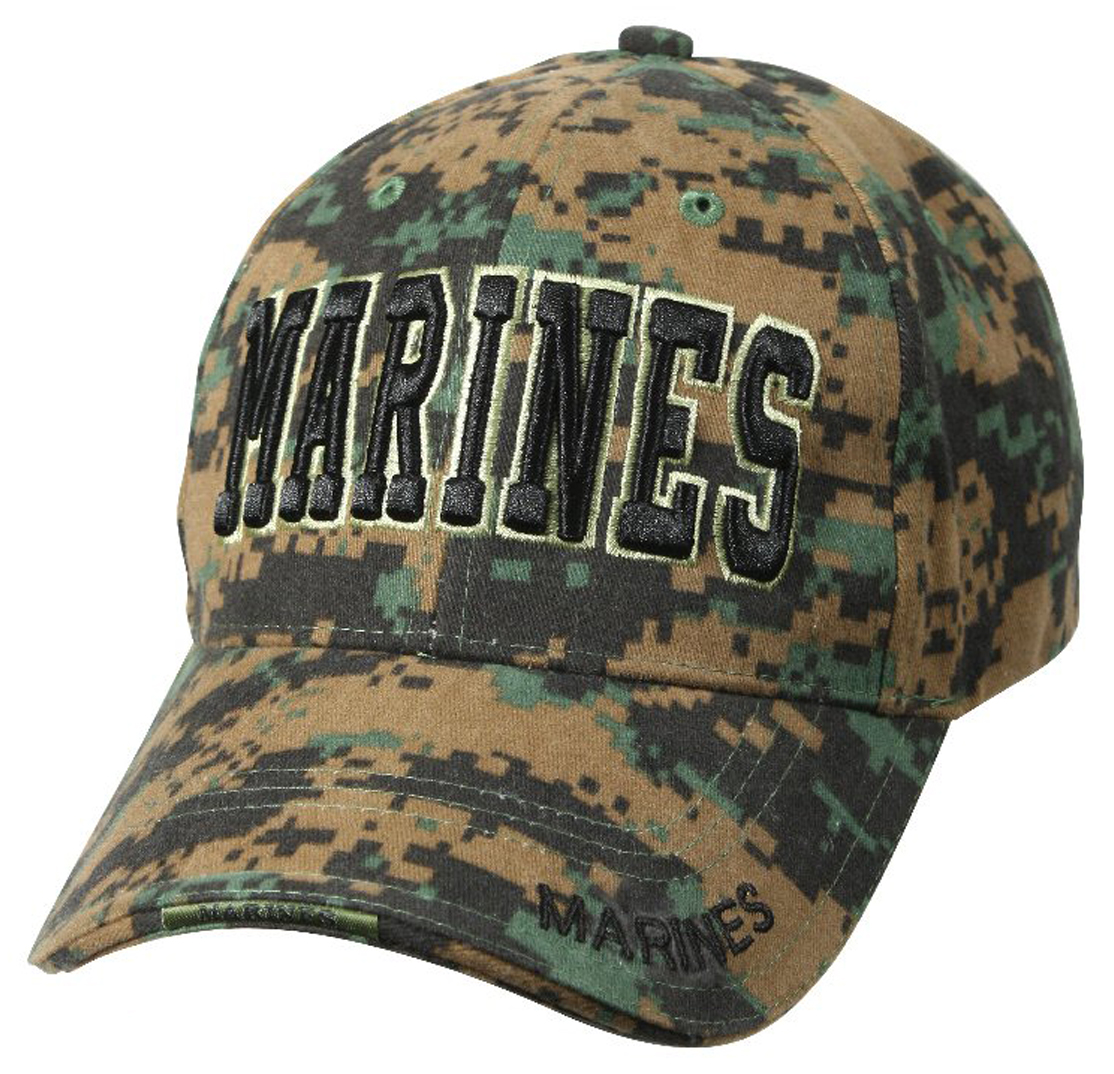 Rothco Rothco Deluxe Marines Low Profile Insignia Cap - Woodland Digital Camo