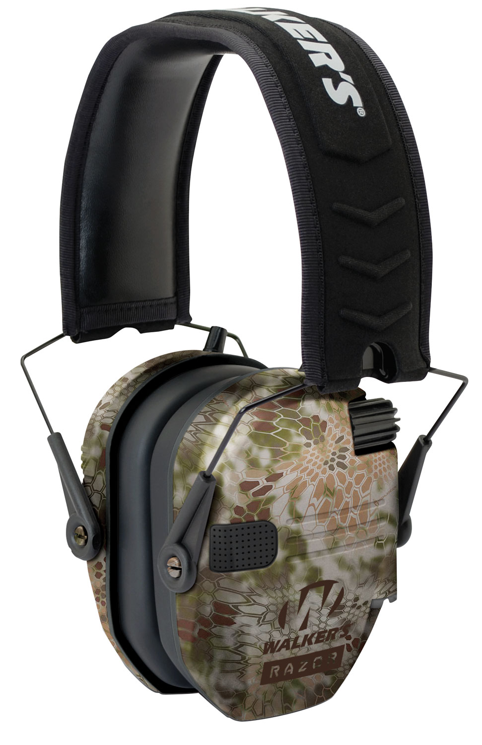 Walkers Game Ear Razor Slim Shooting 23 dB Over the Head Electronic Folding Earmuff, Kryptek Camo - GWPRSEMKPT - Walkers Game Ear