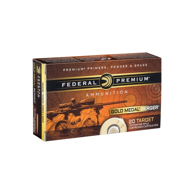Federal Gold Match Berger 6.5 Creedmoor 130gr Hybrid OTM Rifle Ammunition, 20rds - GM65CRDBH130 - Federal
