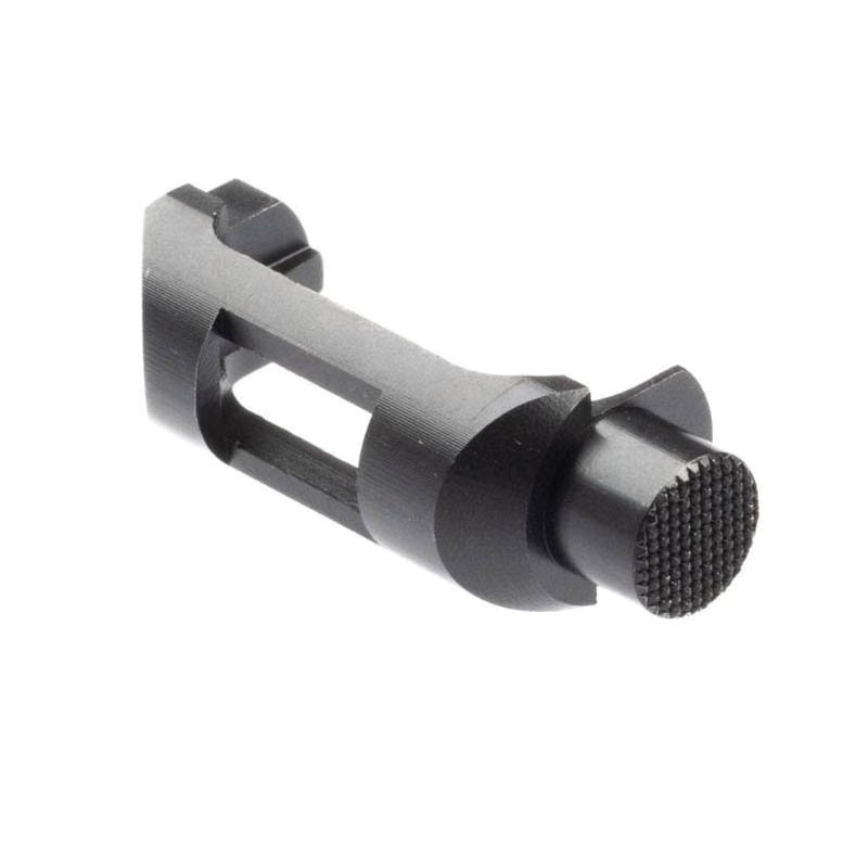 Wilson Combat Checkered Extended Magazine Release Fits Beretta 92 Compact, Armor-Tuff Black - Wilson Combat