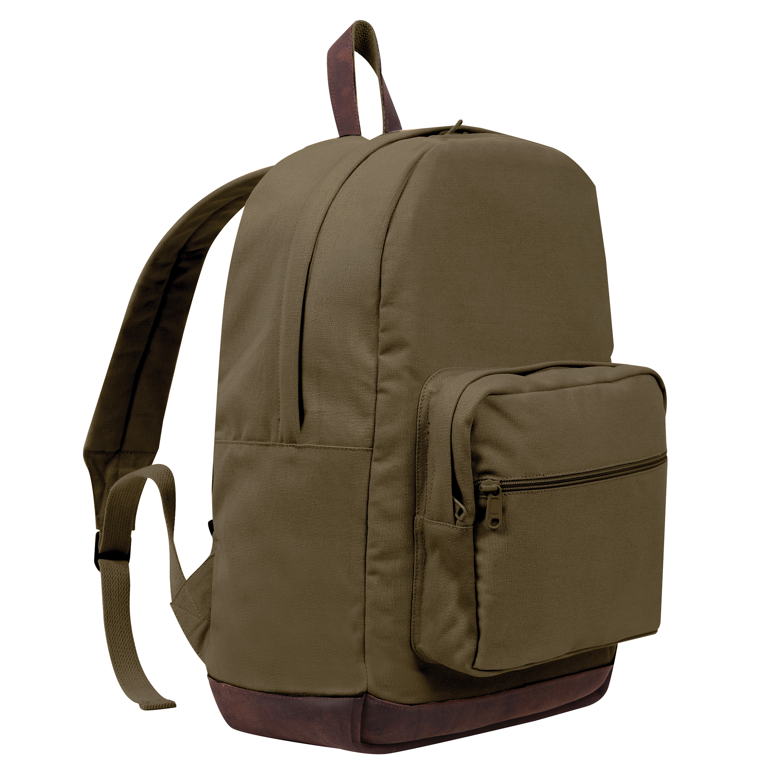 Rothco Rothco Vintage Canvas Teardrop Backpack With Leather Accents - Olive Drab