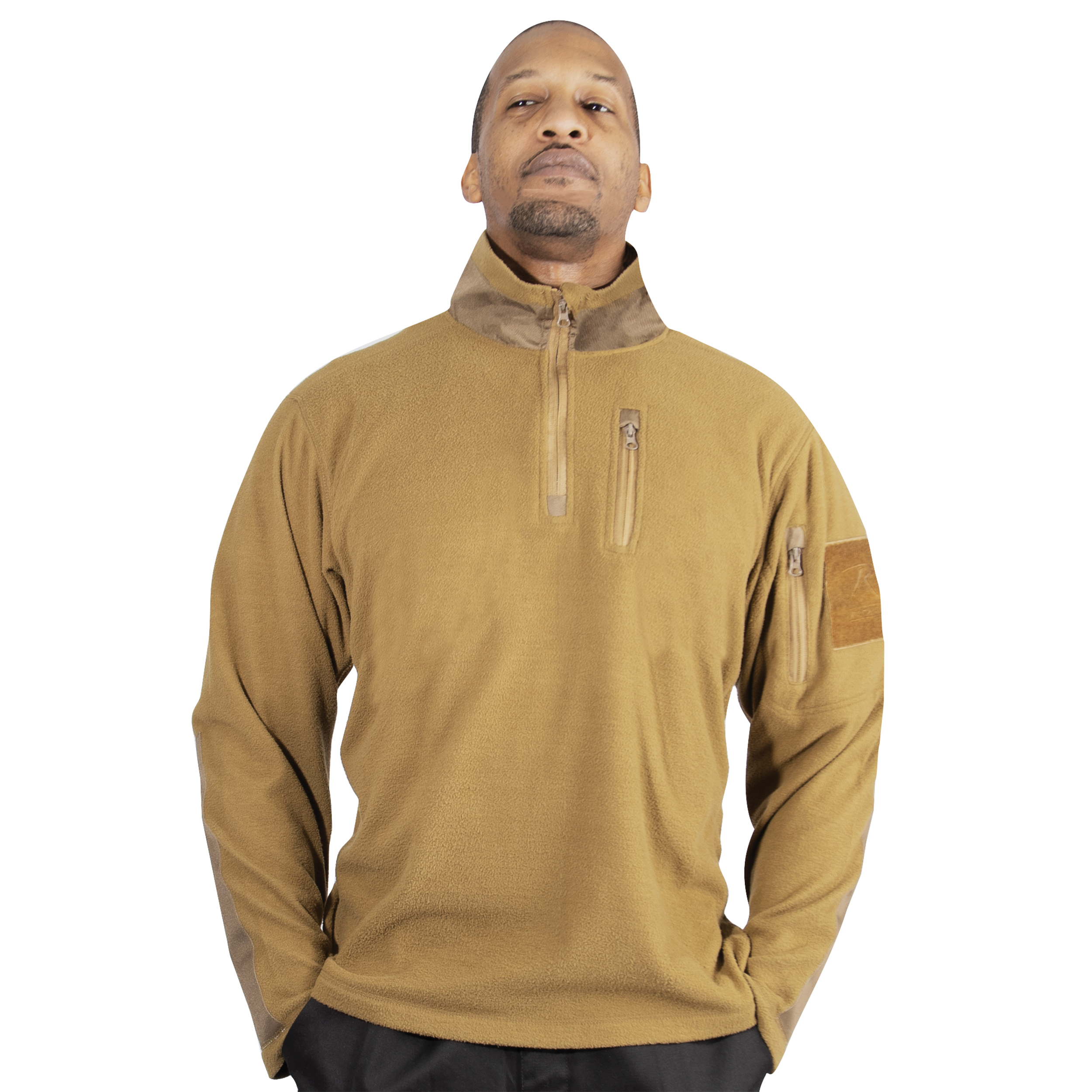 Rothco Rothco Quarter Zip Fleece Pullover - Coyote Brown, Small