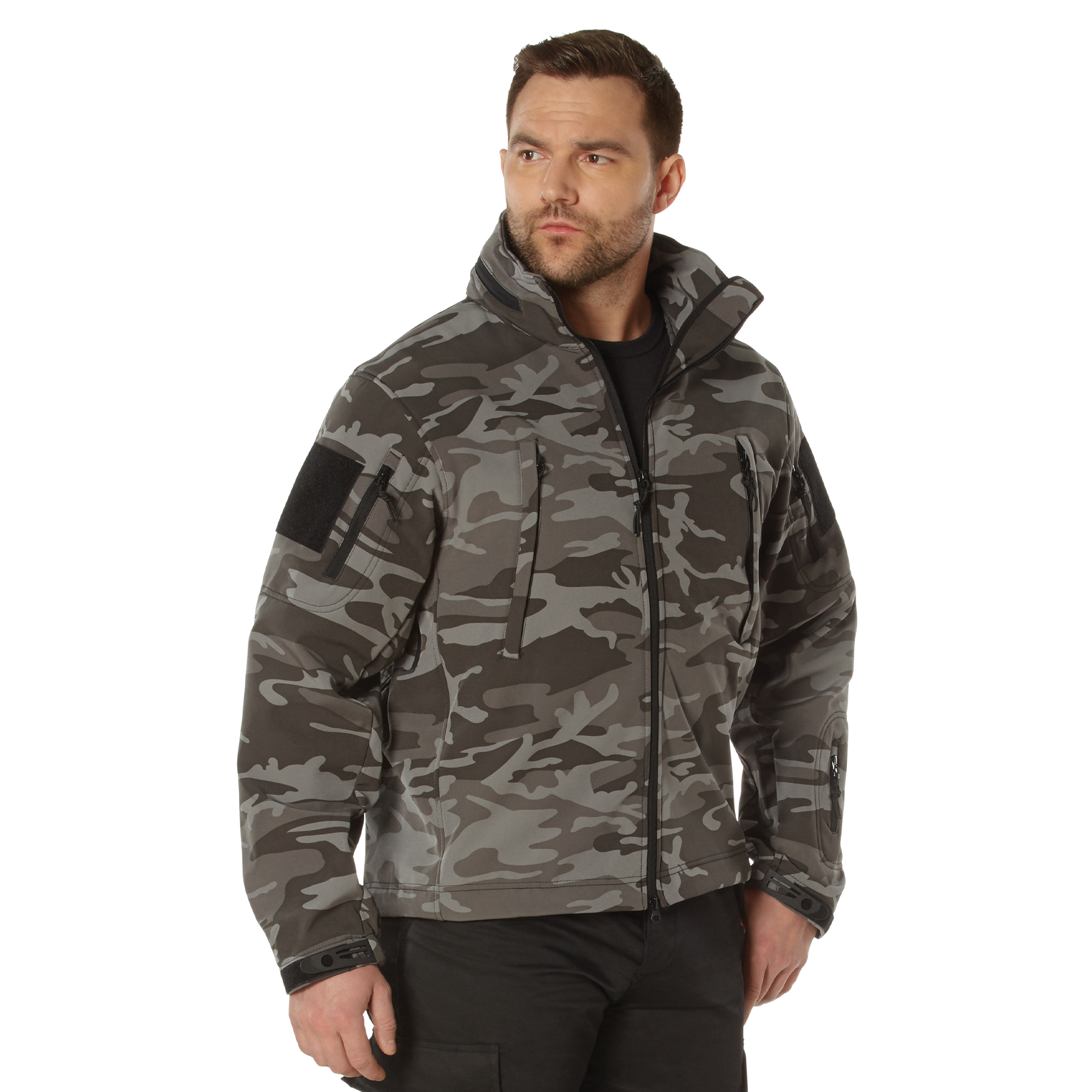 Rothco Rothco Special Ops Soft Shell Jacket - Black Camo, Large