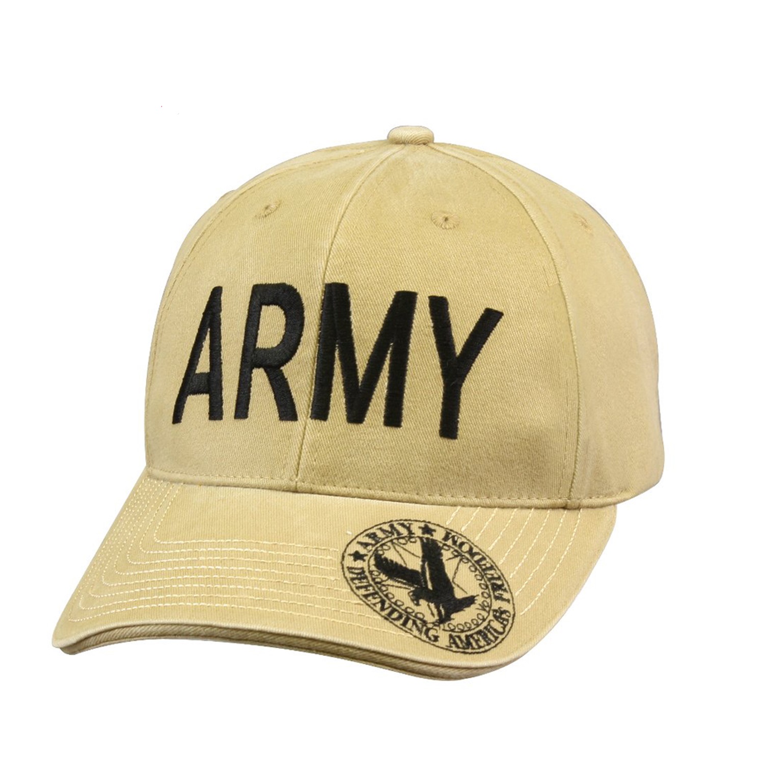 Rothco Rothco Vintage Deluxe Army Low Profile Insignia Cap - Khaki