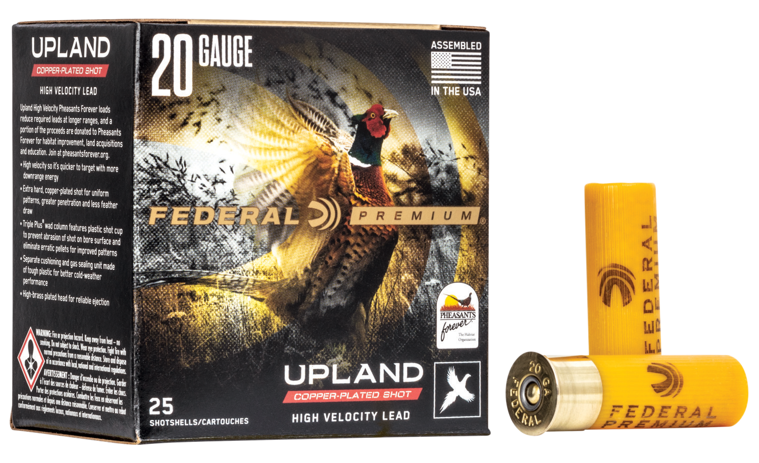 Federal Wing-Shok Pheasant 2.75" 1 oz 6 Shot 20ga Ammunition, 25rds - PF2046 - Federal